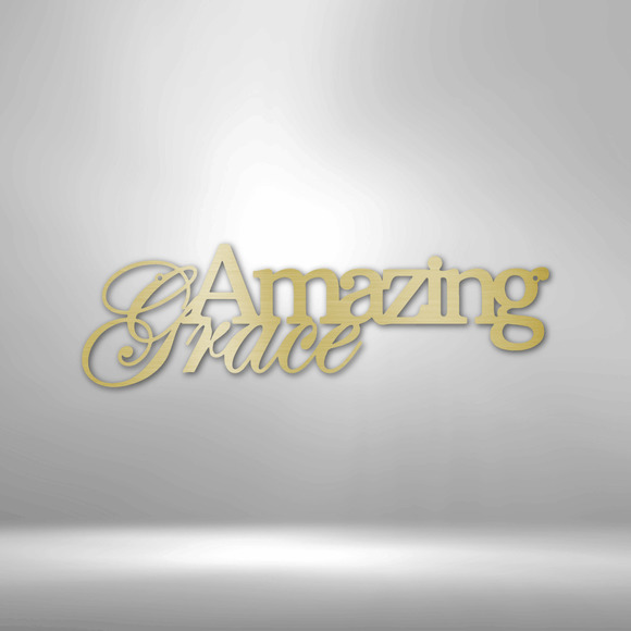 Scripture Sign Amazing Grace James 4:6 Steel Sign Laser Cut Powder Coated Home